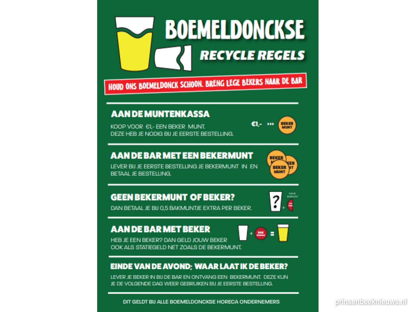 Bekers recyclen voor schoner Boemeldonck