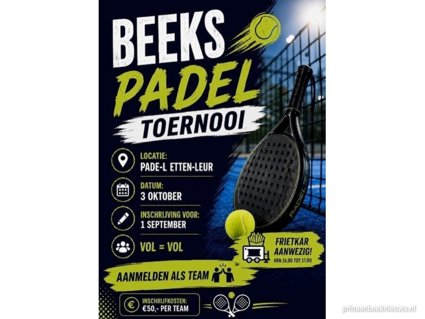 Inschrijven Beeks Padeltoernooi